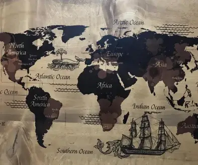 Mural printed on wood