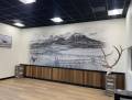 Printed mural in office vertical wall printing in Denver office